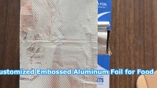 Customer-customized embossed aluminum foil for food