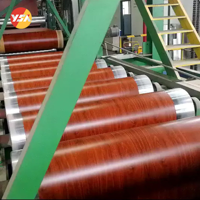 1000 & 3000 Series PVC Coated Aluminum Coil 0.6mm Wood Grain Aluminum Coil Stock For Gutter Roofing Wall