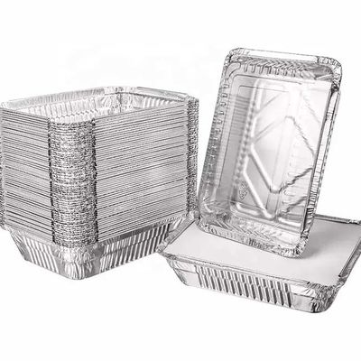 Tin Foil Dishes Pan Aluminium Foil Container Tray With Plastic Lid