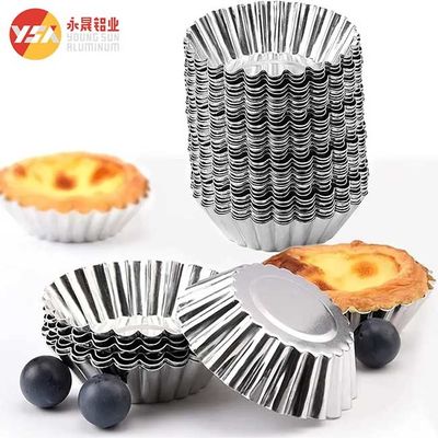 Household Aluminum Foil Cups Mini Egg Tart Mold Pan for Baking 4 oz