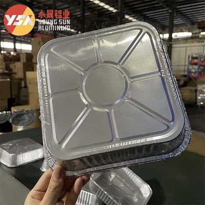 110ml Square Disposable Aluminum Foil Container Silver Food Container