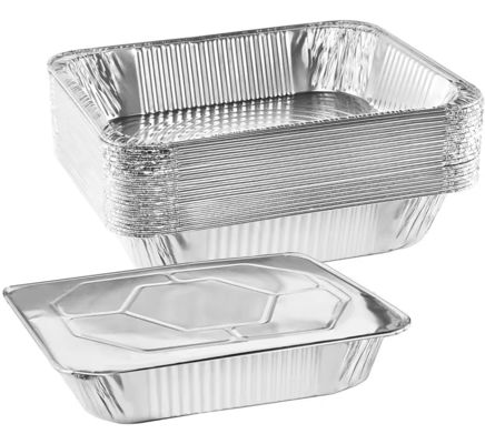314x204mm Aluminum Roaster Pan Disposable Rectangular Foil Trays