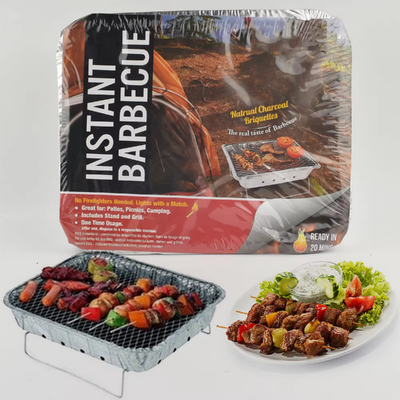 Aluminum Barbecue Grill Disposable Grill Pans Metal Mesh Aluminum Stand