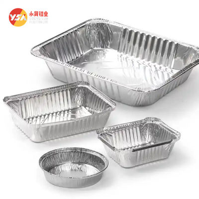 Custom Disposable Aluminum Foil Container And Lids Printing 450ml