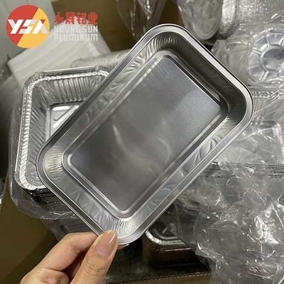 1LB Aluminium Foil Oblong Lunch Box Take - Out Pan For Versatile Food Container