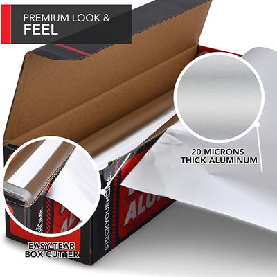 0.02mm Roasting Food Grade Aluminum Foil Roll 50M 100M 150M Packing Wrap