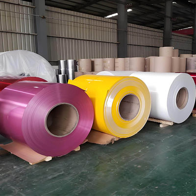5052 PVDF Coated Aluminum Coil 0.3mm-3.0mm Custom Width Weather Resistant for Roofing Gutter Building Facade