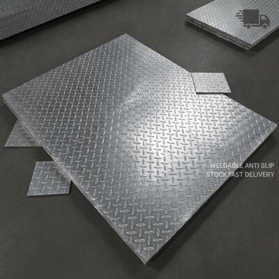 Diamond Embossed Aluminum Tread Plate Sheet 3003 5052 H24 1-6mm Weldable Anti Slip Stock Fast Delivery