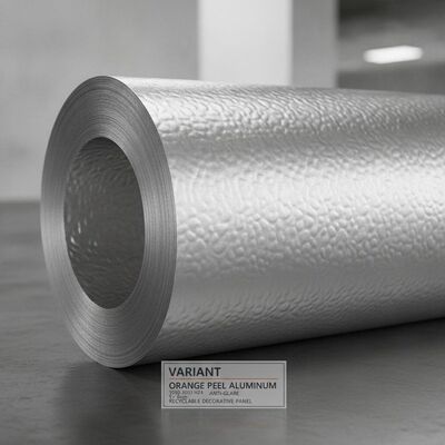 Variant Orange Peel Embossed Aluminum Sheet 1060 3003 H24 0.2-6mm Anti Glare Recyclable Decorative Panel