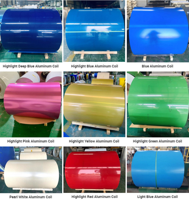 Prepainted PE PVDF 1060 3003 3004 5052 Color Coated Aluminum Coil For Building Material