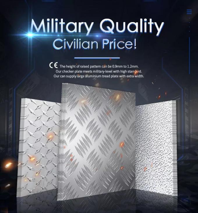 3003 Aluminum Diamond Plate 100mm Aluminum Diamond Plate For Trailers